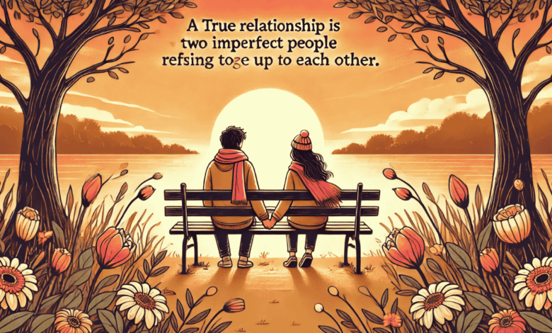 a true relationship is two imperfect people refusi - tymoff