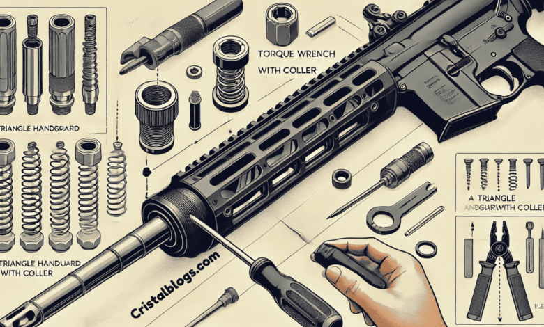 installing a triangle handguard with collar